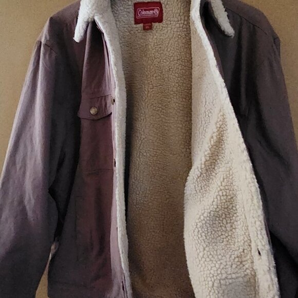 Coleman Sherpa Lined Durable Tear Resistant Twill Shell Workwear Jacket - Picture 3 of 5